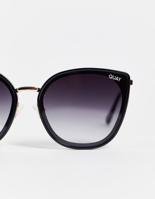 Quay - Flat Out - Lunettes de soleil yeux de chat pour femme - Noir, 2 de 4