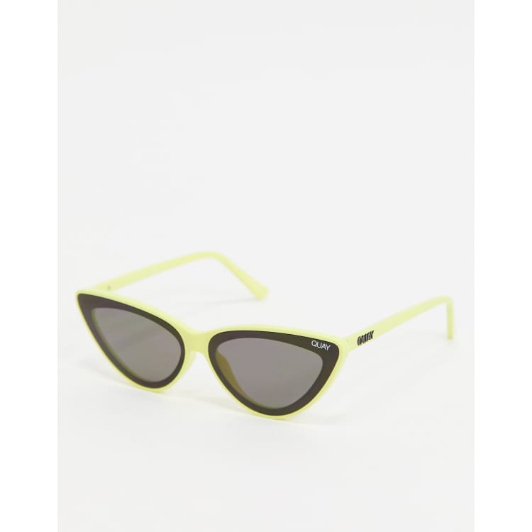 Quay Australia Neon Yellow Cat-Eye Sunglasses Quay Australia Sunglasses - As If! Orange | Cyprus Greece  main image 2