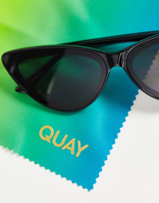 Quay - Flex - Lunettes de soleil yeux de chat pour femme - Noir, 3 de 4