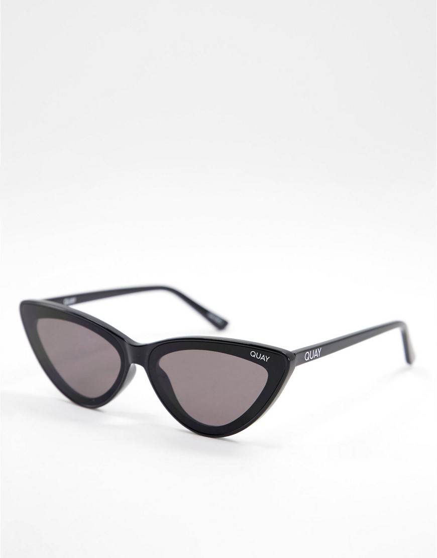 quay flex womens cat eye sunglasses in black