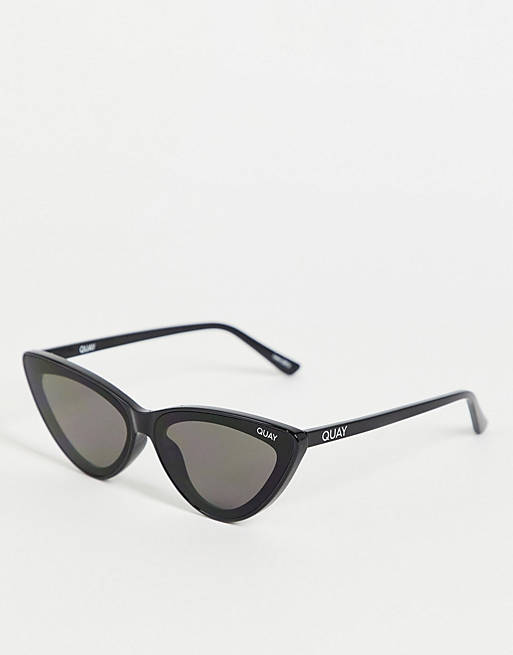 Quay Flex womens cat eye sunglasses in black