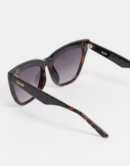 Quay For Keeps Cat Eye Sunglasses Quay For Keeps womens cat eye sunglasses in brown | ASOS main image 4