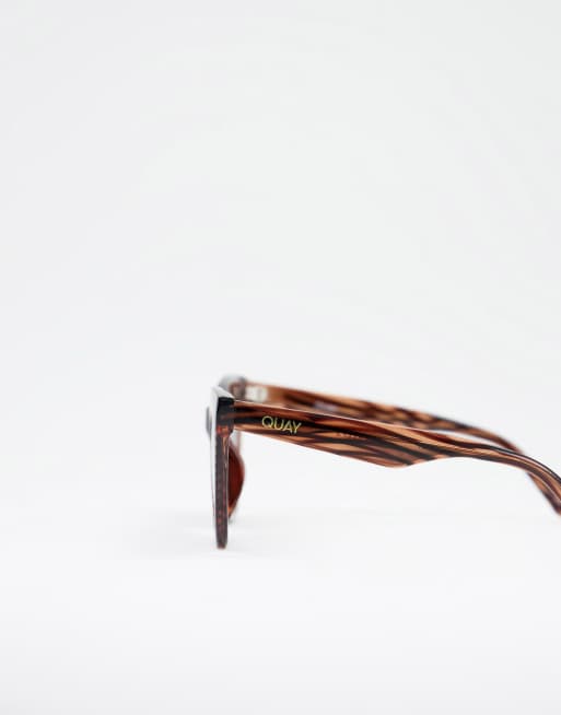 Quay For Keeps Cat Eye Sunglasses Quay For Keeps womens cat eye sunglasses in brown | ASOS main image 2