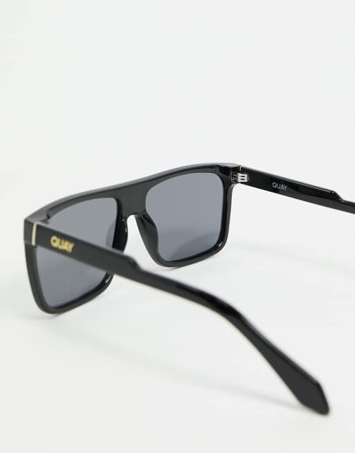 Quay Front Runner men s square sunglasses in black