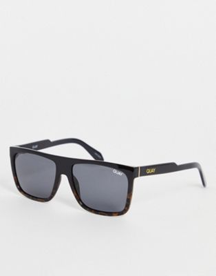 Quay Front Runner square sunglasses in black tort