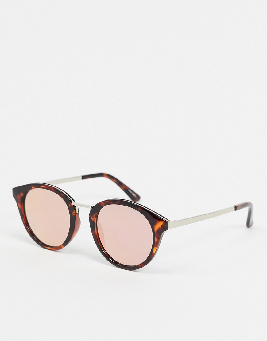 Quay Australia - Quay - gotta run - occhiali da sole rotondi pesca-rosa