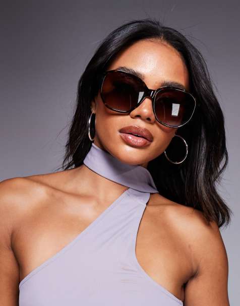 Quay – Guess Again – Runde Oversize-Sonnenbrille in Schildpatt-Optik - view 1