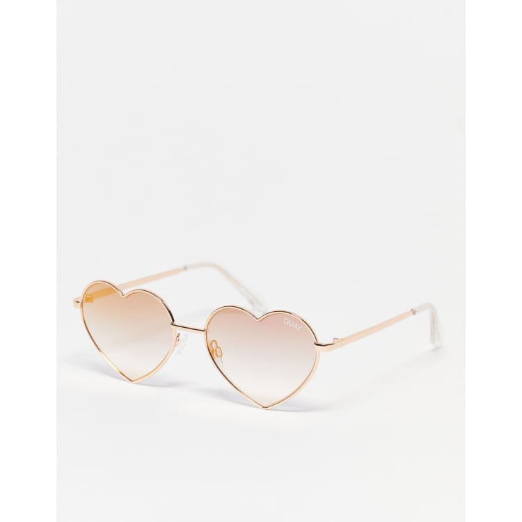Quay Heart Breaker sunglasses in copper pink | ASOS display picture 3