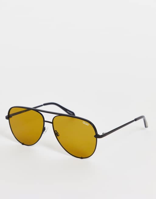 Yellow hot sale quay sunglasses