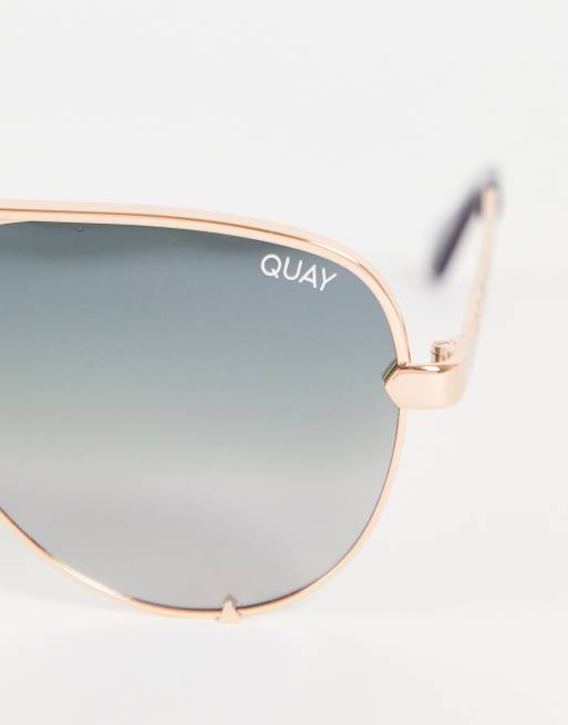 Quay High Key Links aviator sunglasses with polarized lens  display picture 1