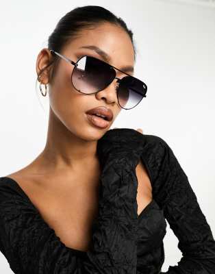 Quay High Key sunglasses in black fade