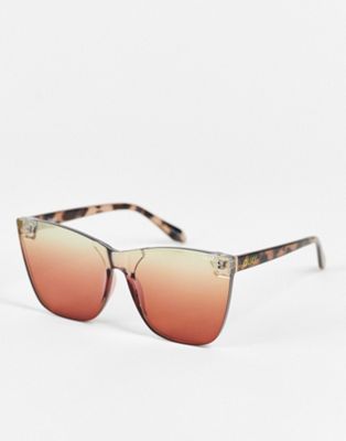 Quay High Profile Luxe aviator sunglasses in brown polarised tort