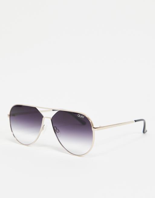 Quay - Hold Please - Aviator zonnebril voor dames in goud