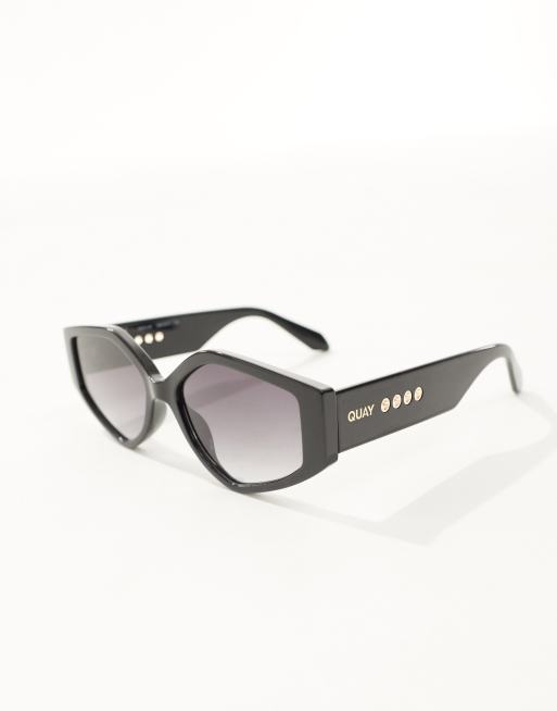 Quay hot gossip cat eye sunglasses in black | ASOS display picture 2