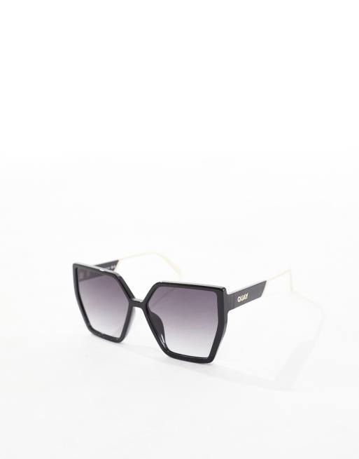 Quay - Hotel Lobby - Grote cat eye zonnebril in zwart, 4 van 4