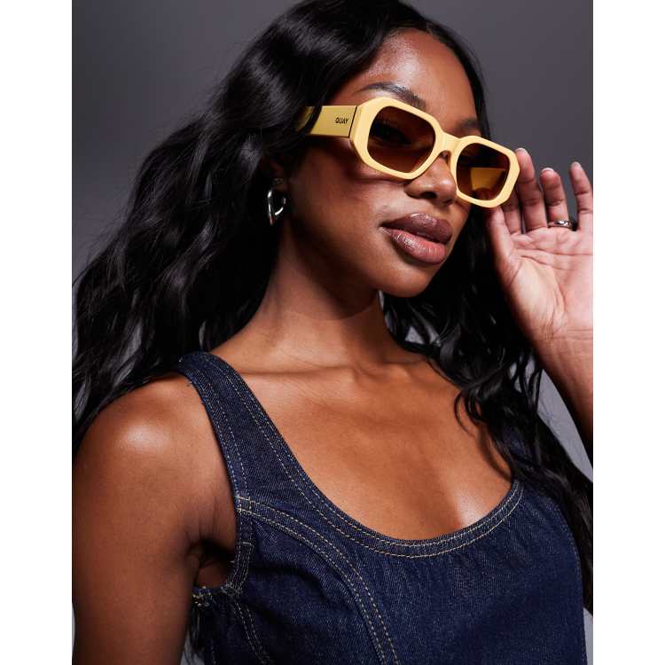 Quay Australia Hyped Up Sunglasses In Sunflower New display picture 1