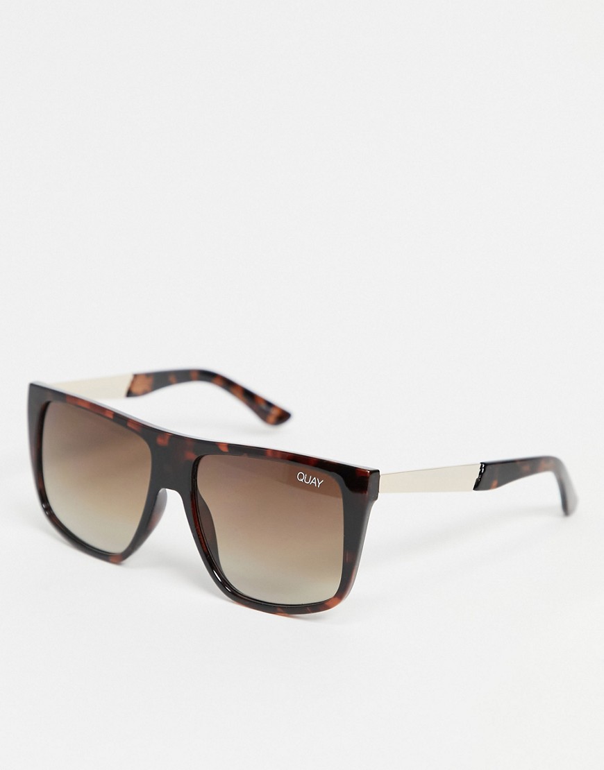 quay - incognito - oversized solbriller-brun