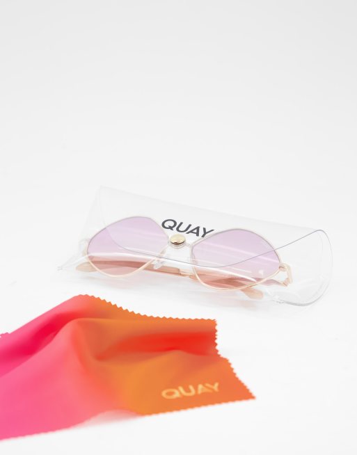 Quay Australia It\'s A Look Ombre Sunglasses Quay After Hours Sunglasses | Shiny Black Smoke Polarised  main image 4