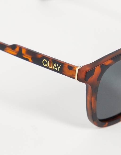 Quay Jackpot round sunglasses with polarised lens in tort ASOS