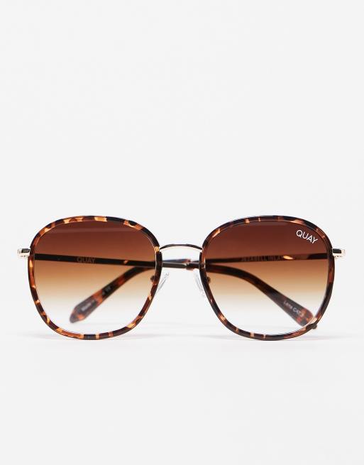 Quay Jezabell Inlay sunglasses in tort brown fade | ASOS