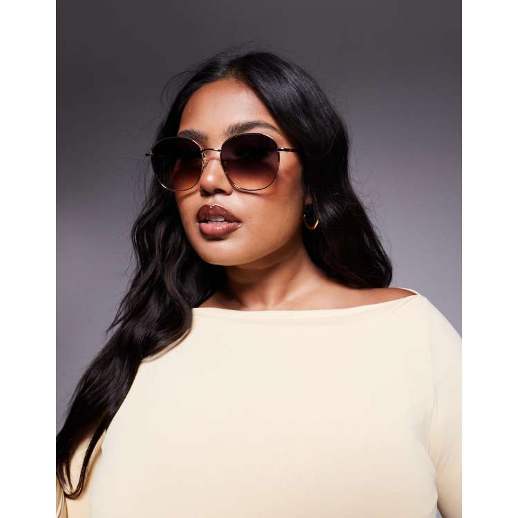 Quay jezabell round metal sunglasses in purple and orange  display picture 1