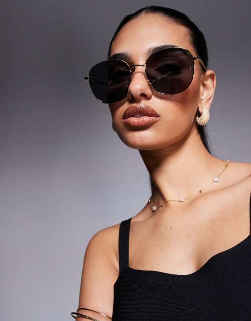 Quay jezabell hot sale round sunglasses