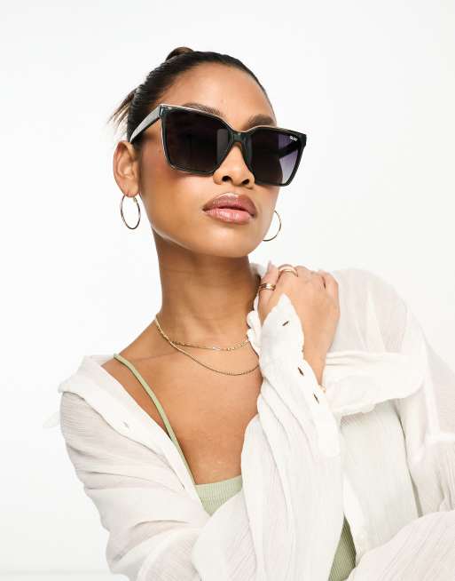Quay – Level Up – Polarisierte, eckige Sonnenbrille in Grün, 2 von 4