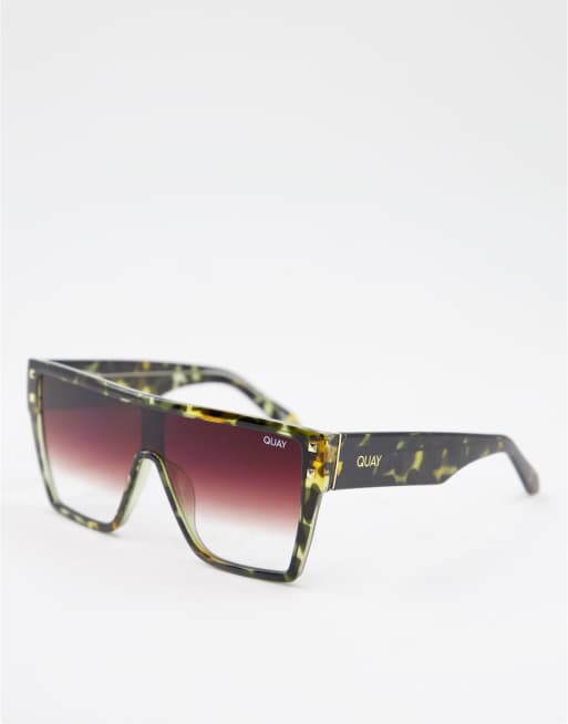 Quay - Lunettes de soleil carrées - Camouflage décoloré