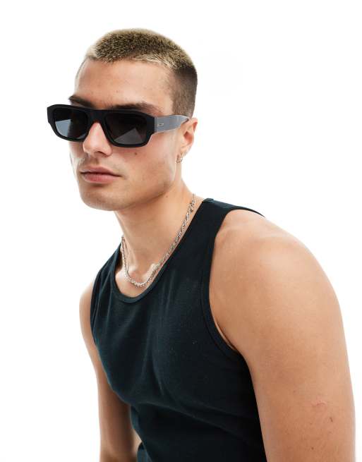 Quay – Nightcap Shield – Matowe czarne okulary przeciwsłoneczne z polaryzacją, 4 z 4