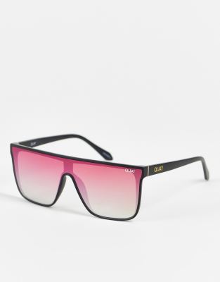Quay Nightfall visor sunglasses in tort coral