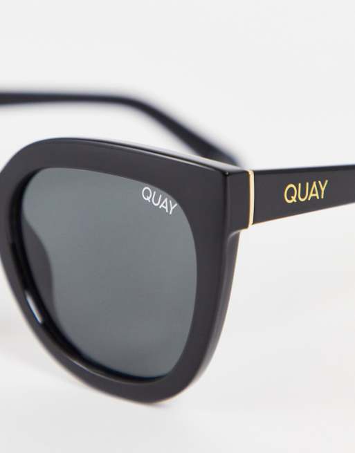 Quay – Noosa – Cat-Eye-Sonnenbrille in Schwarz mit polarisierten Gläsern, 2 von 4