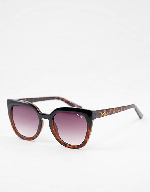 Quay - Noosa - Cat eye zonnebril in zwart tortoise 