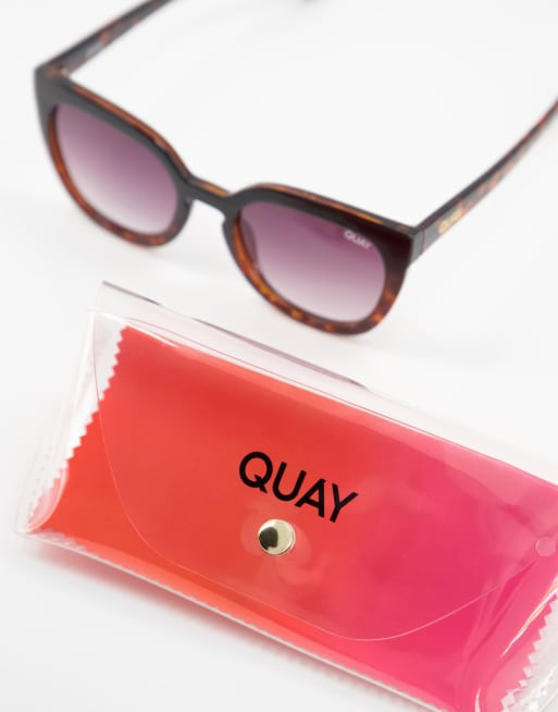 Quay - Noosa - Lunettes de soleil yeux de chat - Noir et écaille , 4 de 4