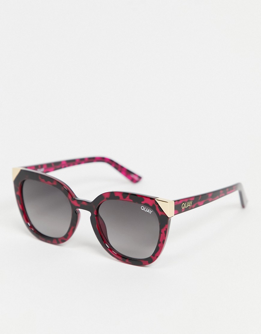 Quay noosa metal cat eye sunglasses-Pink