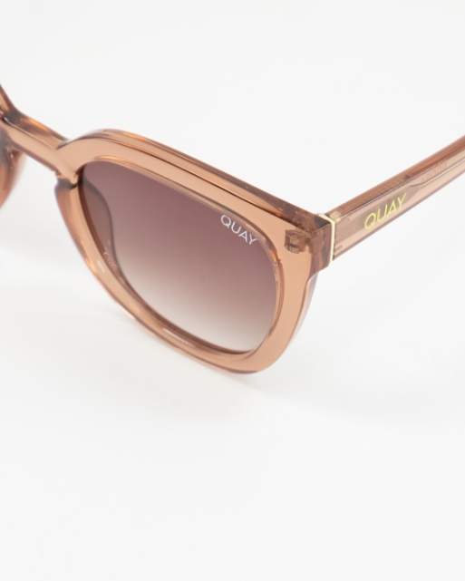 Quay Noosa womens cat eye sunglasses in beige | ASOS display picture 1