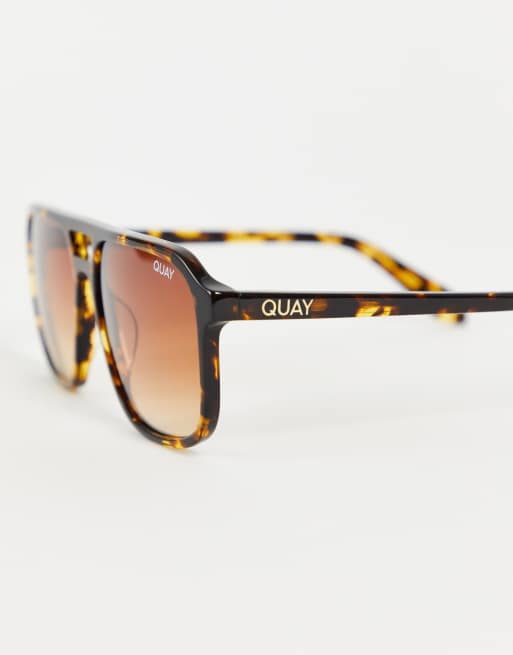 Quay Unisex On The Fly Yellow Tortoise/Orange Gradient Sunglasses QUAY AUSTRALIA ON THE FLY UNISEX - Sunglasses - yellow  main image 4