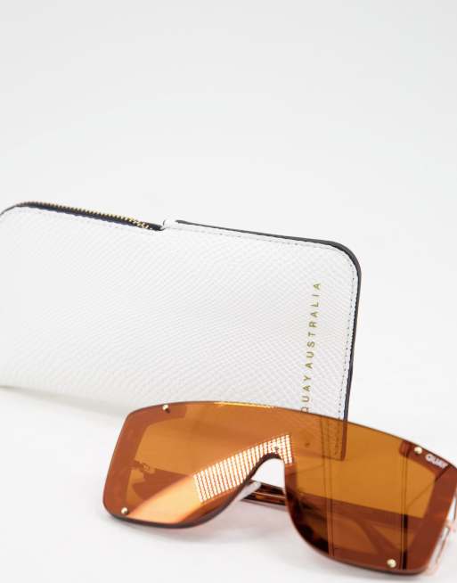Quay – Orange, stora solglasögon i visor-modell, 4 av 4