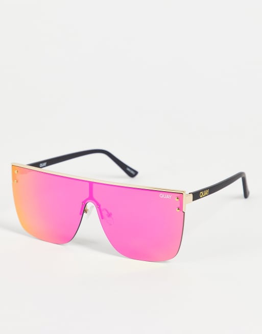 Pink best sale quay sunglasses