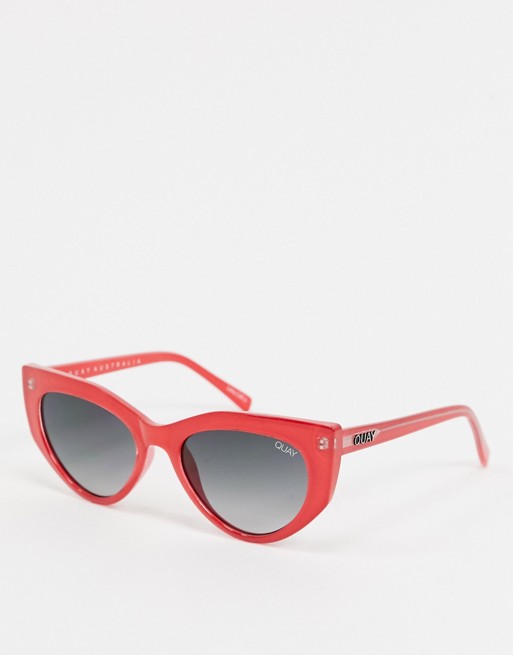 Quay persuasive cat eye sunglasses in red
