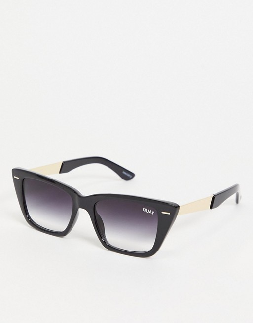 Quay Prove It womens cat eye sunglasses in black