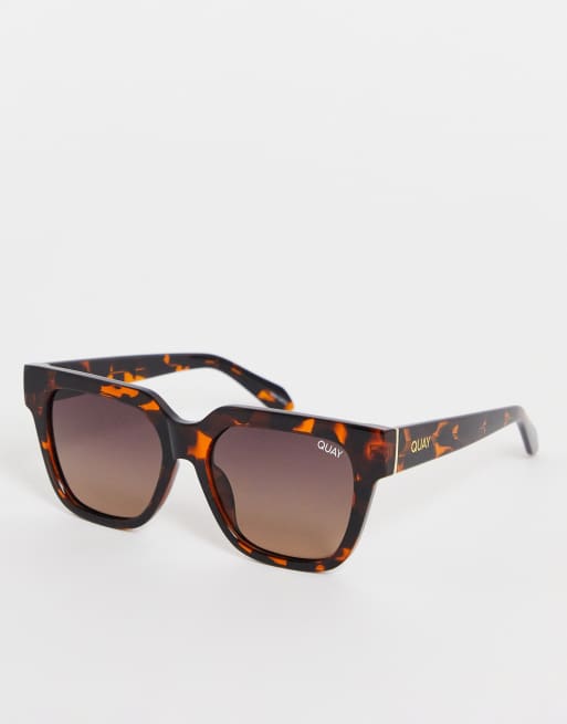 Quay PSA sqaure sunglasses in tort | ASOS