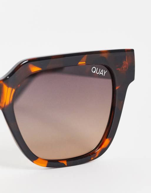 Quay PSA sqaure sunglasses in tort | ASOS display picture 1