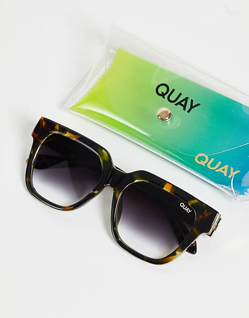 Forskellige lyserød indsprøjte Quay - PSA - Unisex - Firkantede solbriller med camouflage stel | ASOS