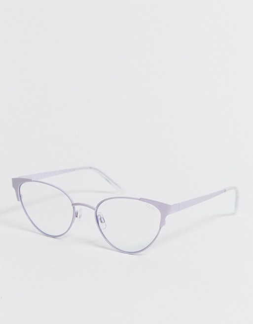 Quay Purple Rim Clear Glasses