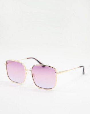 Quay real one oversized square lens sunglasses