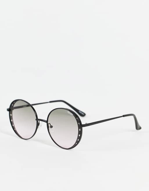 0099~Faded Lenses Round Eye Sunglasses