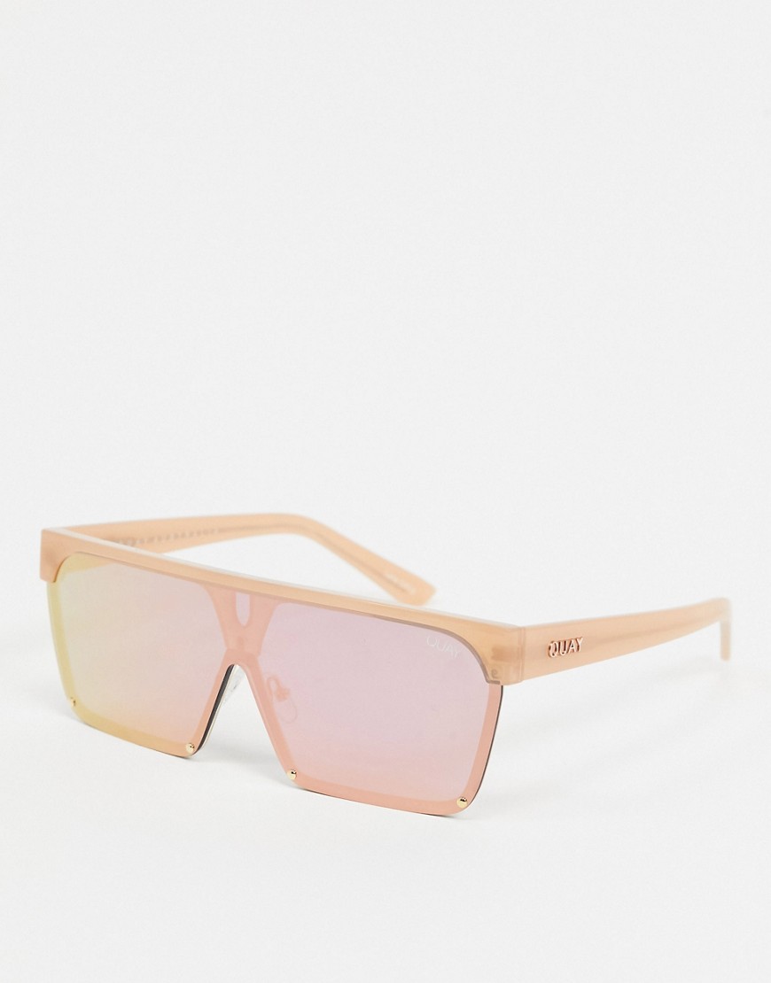 Quay Australia - Quay - shade - occhiali da sole squadrati pesca-rosa