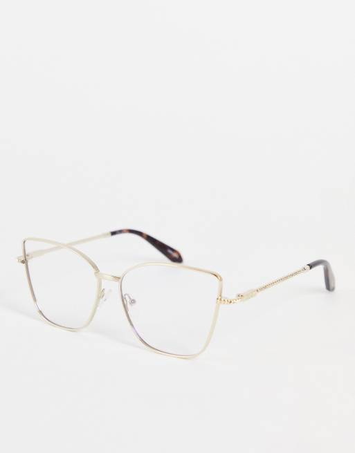 Quay - Speak Easy - Cat eye bril met filter tegen blauw licht in goud