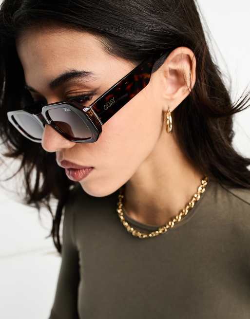 Quay store tortoiseshell sunglasses