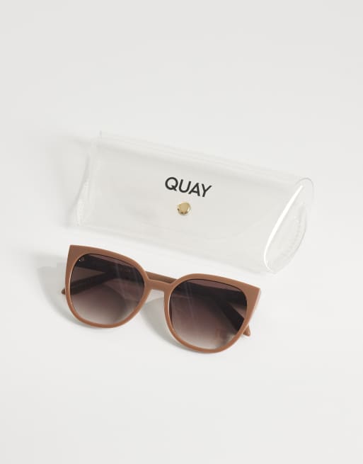 Quay - Staycation - Kaffebrune Cat Eye-solbriller, 3 af 3